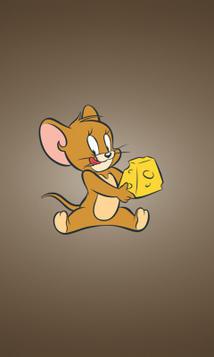 Das Tom And Jerry Mouse With Cheese Wallpaper 240x400