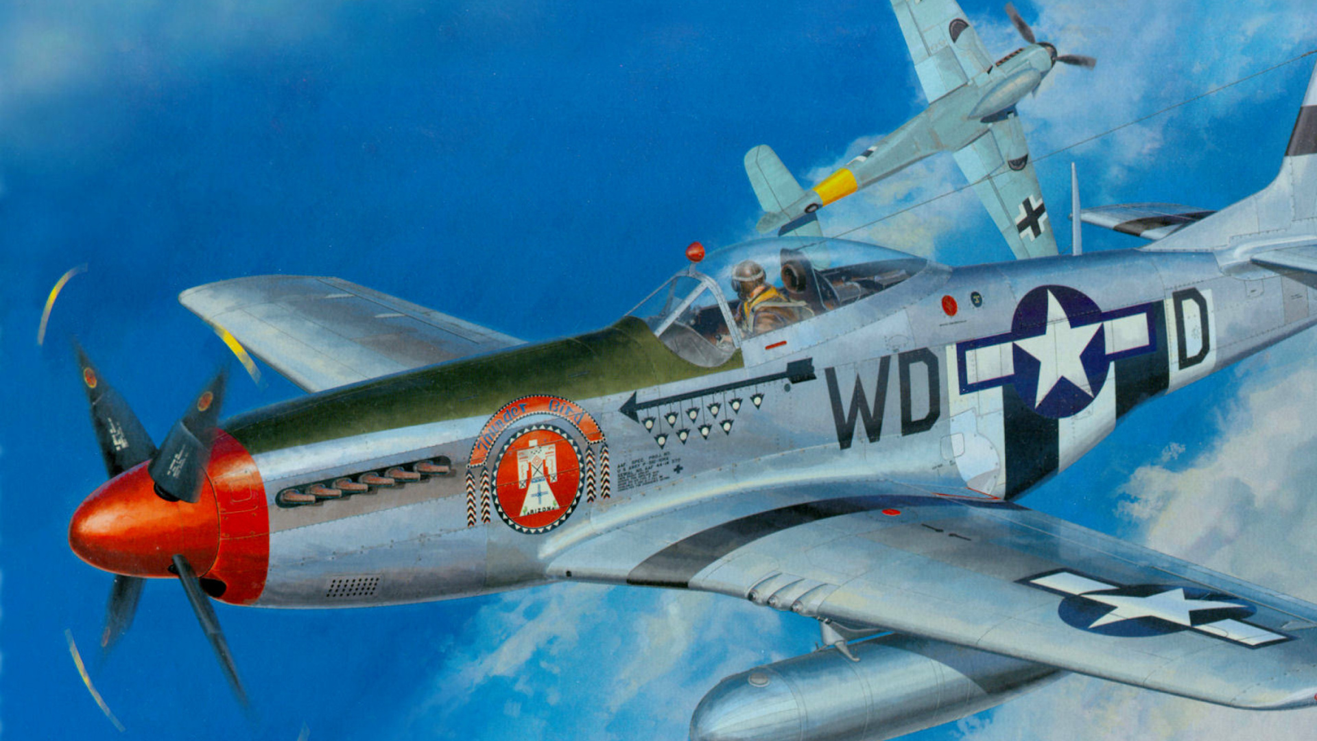 Das North American P-51 Mustang Fighter Wallpaper 1920x1080