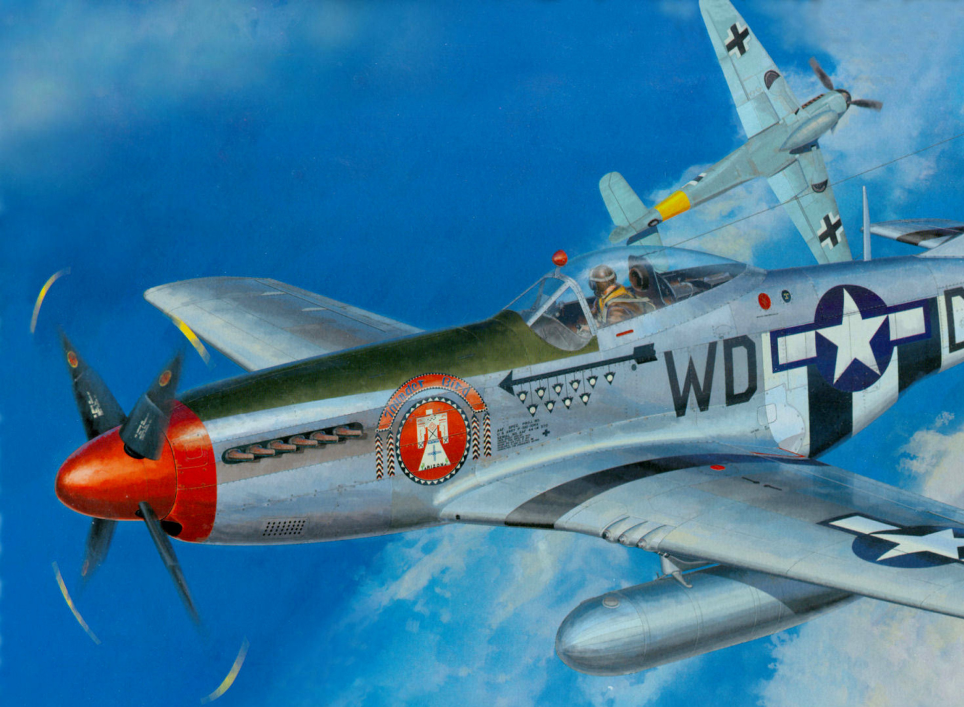 Das North American P-51 Mustang Fighter Wallpaper 1920x1408