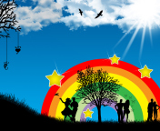 Das Rainbow Wallpaper 176x144