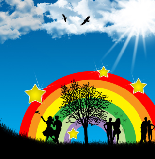 Rainbow - Obrázkek zdarma pro iPad Air