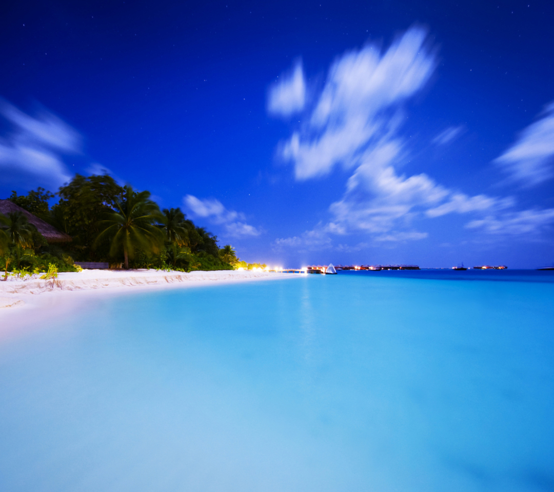 Das Tropical Summer Beach HDR Wallpaper 1080x960