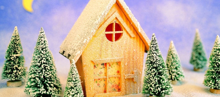Christmas Landscape wallpaper 720x320