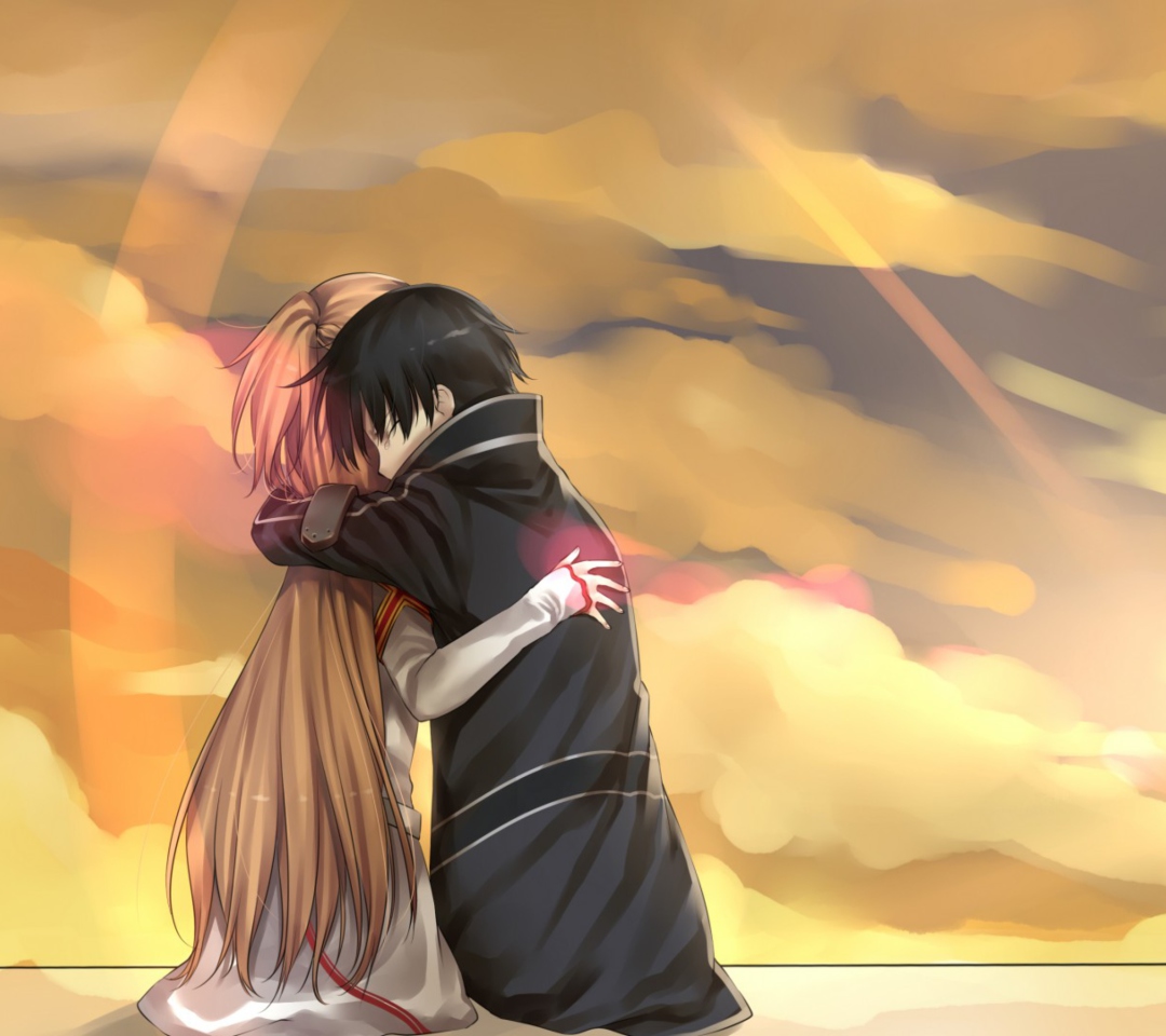 Anime Hug wallpaper 1080x960