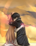 Das Anime Hug Wallpaper 128x160