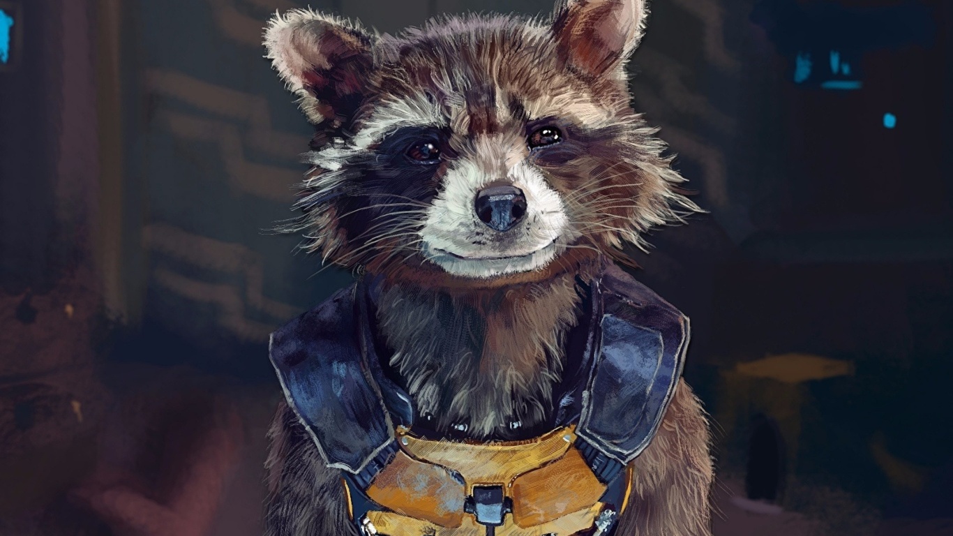 Sfondi Rocket Raccoon 1366x768