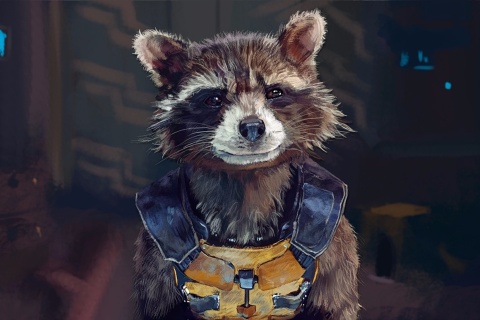 Das Rocket Raccoon Wallpaper 480x320