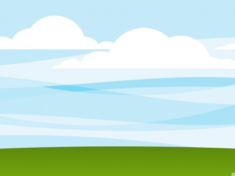 Fondo de pantalla White Clouds, Blue Sky, Green Grass 800x600