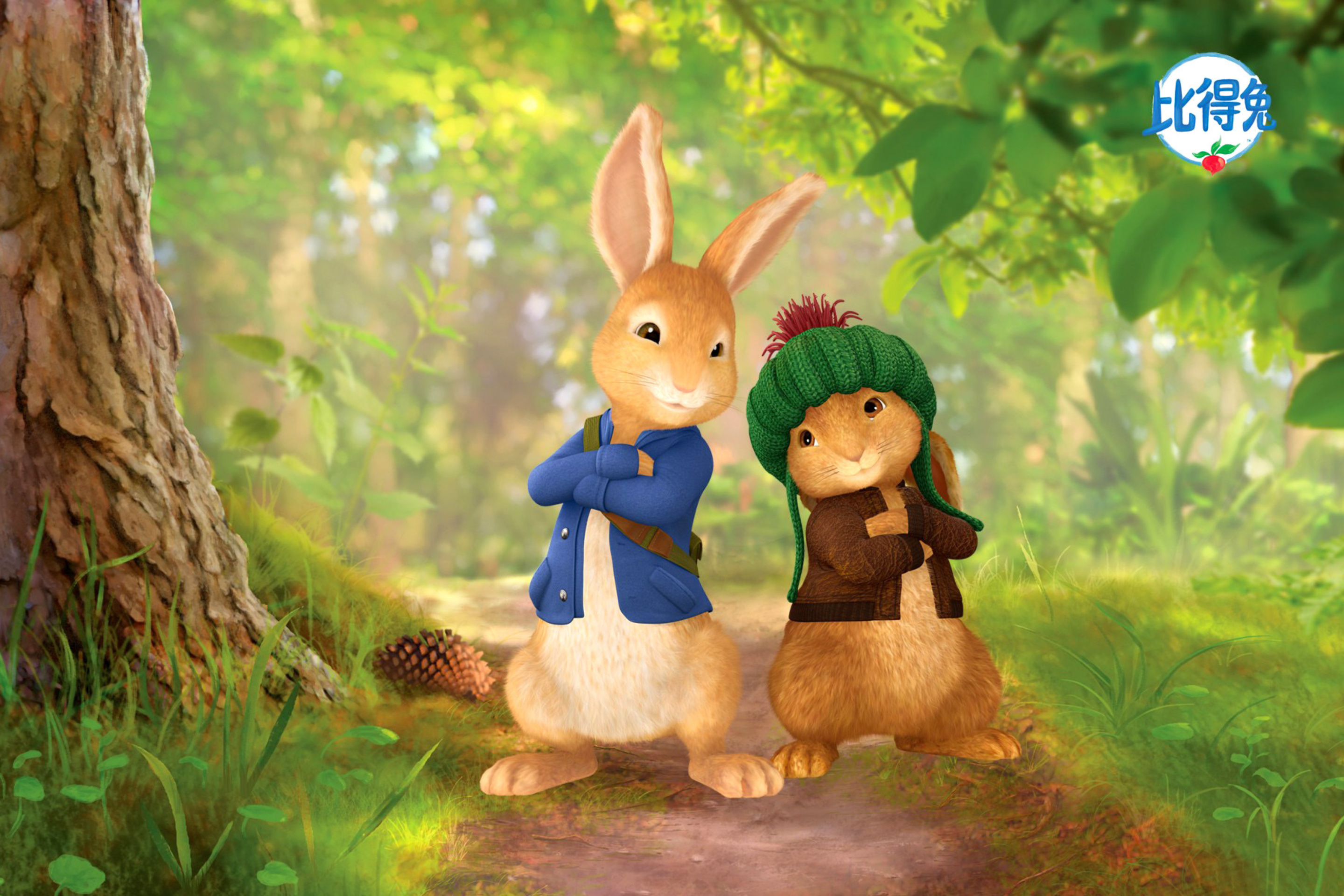 Peter Rabbit with Flopsy wallpaper 2880x1920