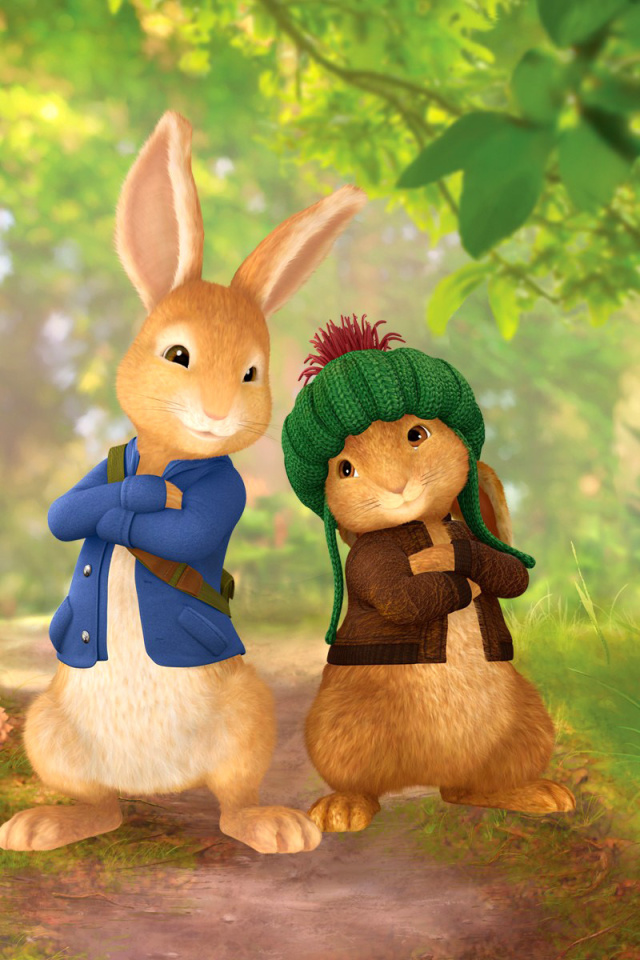 Fondo de pantalla Peter Rabbit with Flopsy 640x960