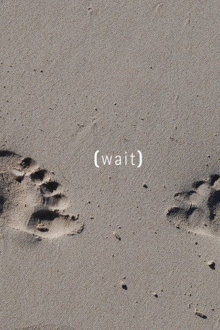 Das Footprints On Sand Wallpaper 320x480