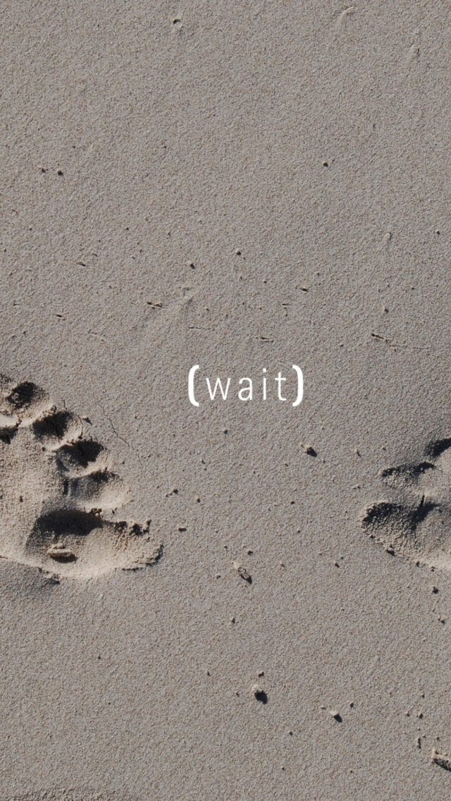 Обои Footprints On Sand 640x1136