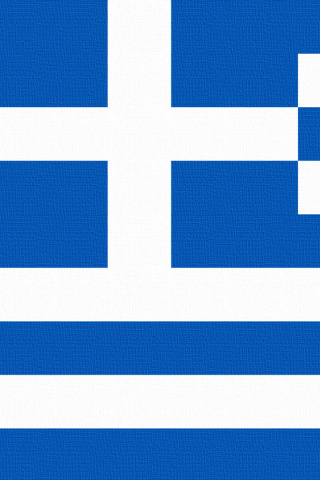 Das Greece Flag Wallpaper 320x480