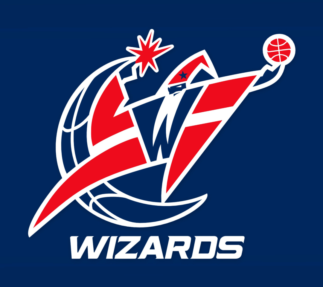 Das Washington Wizards Blue Logo Wallpaper 1080x960