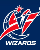 Das Washington Wizards Blue Logo Wallpaper 128x160
