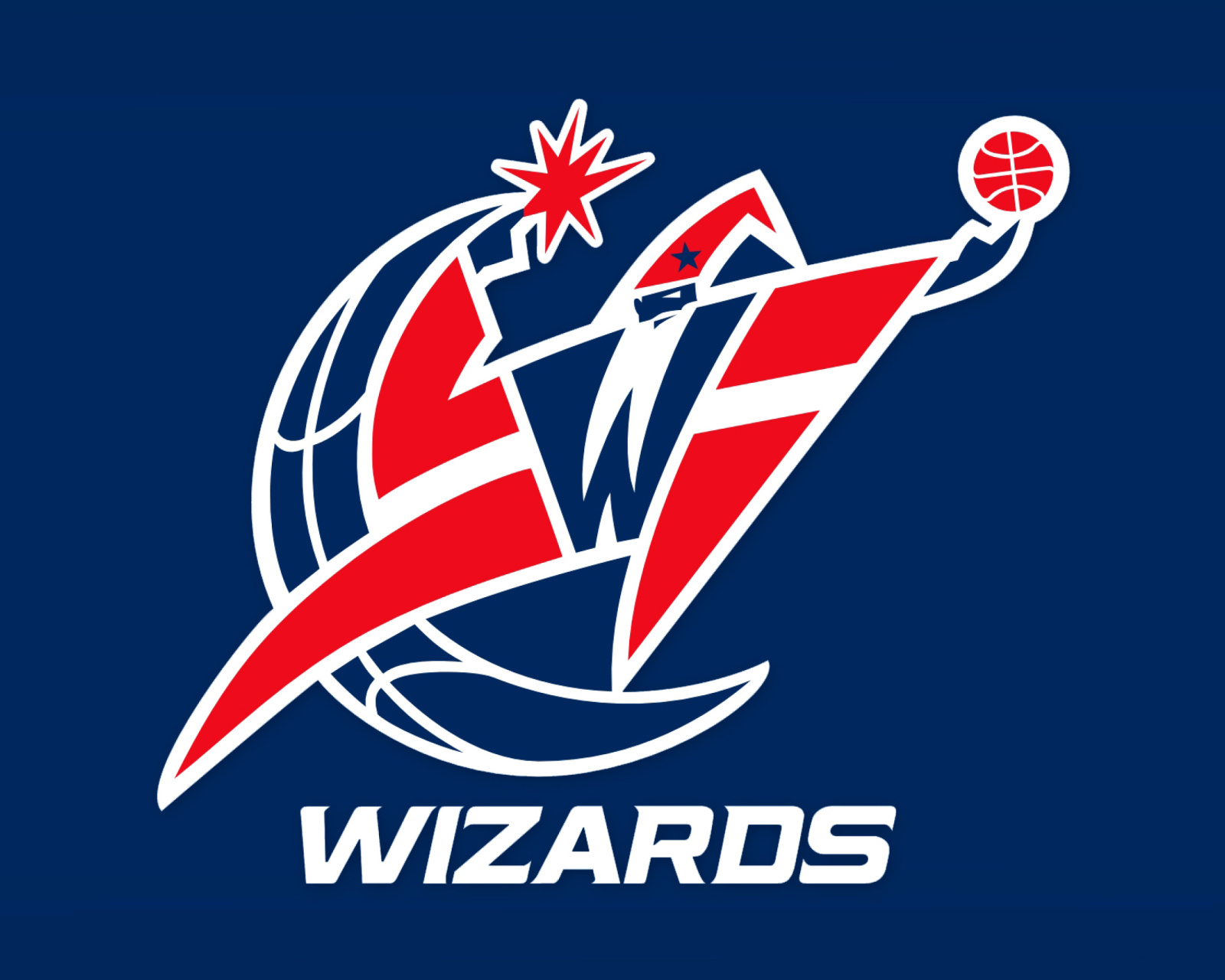 Das Washington Wizards Blue Logo Wallpaper 1600x1280