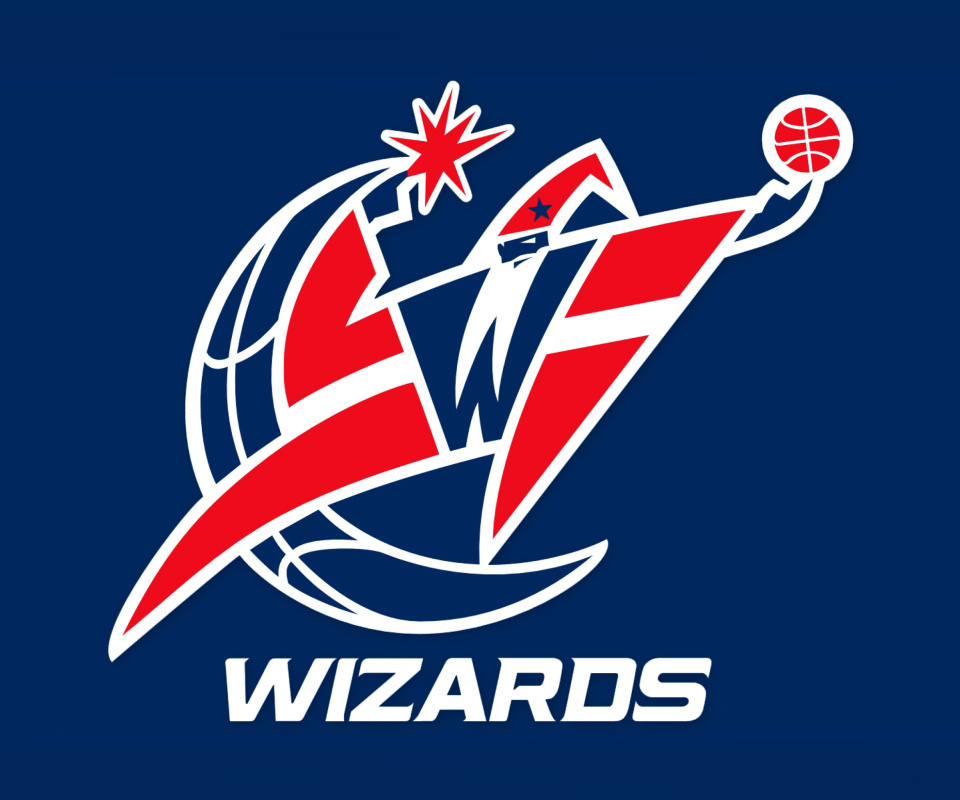 Das Washington Wizards Blue Logo Wallpaper 960x800