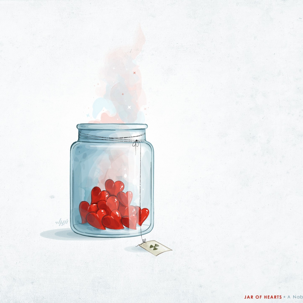 Das Hearts In Jar Wallpaper 1024x1024