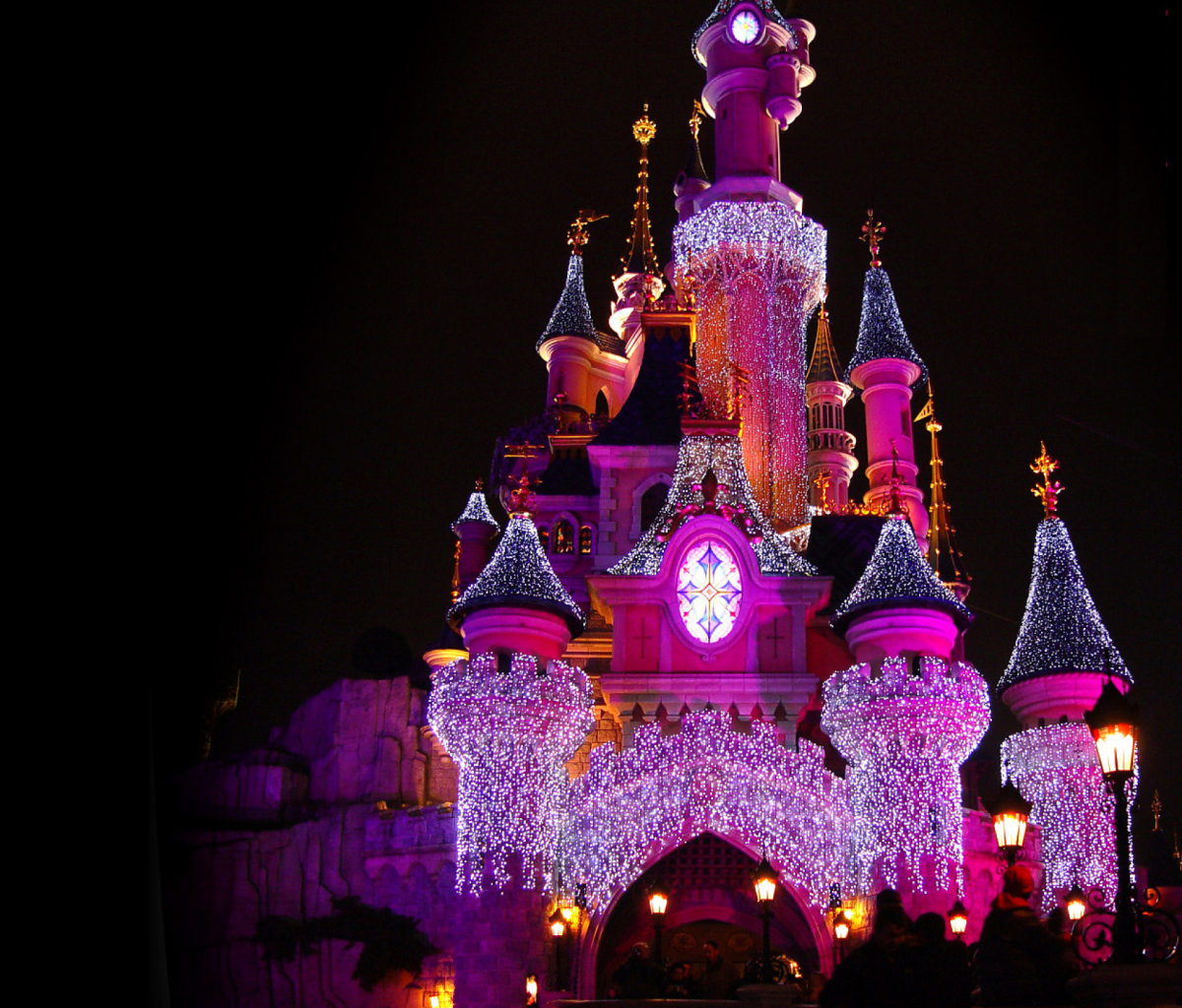 Fondo de pantalla Disney Xmas Castle 1200x1024