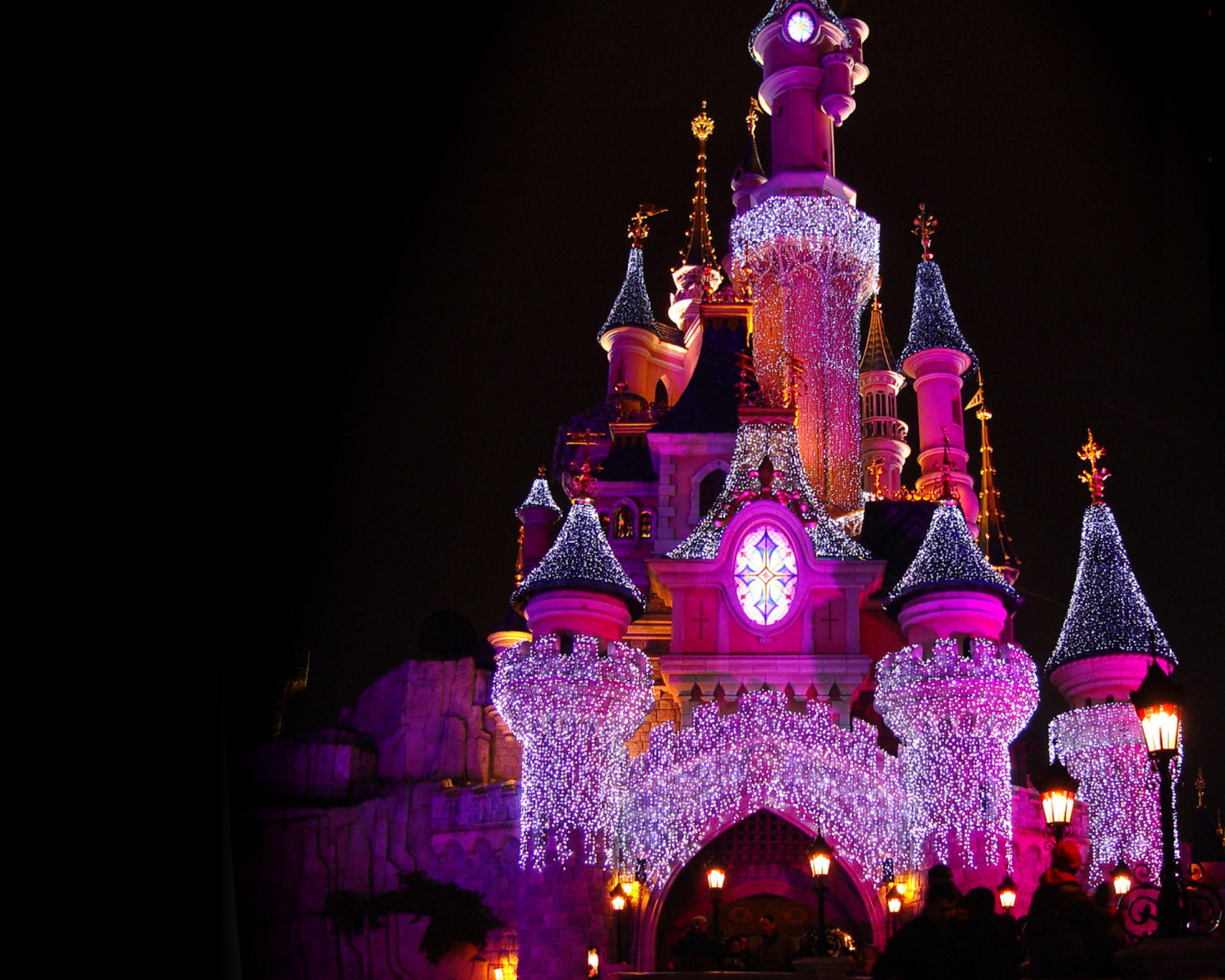 Das Disney Xmas Castle Wallpaper 1600x1280