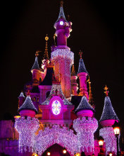 Disney Xmas Castle wallpaper 176x220