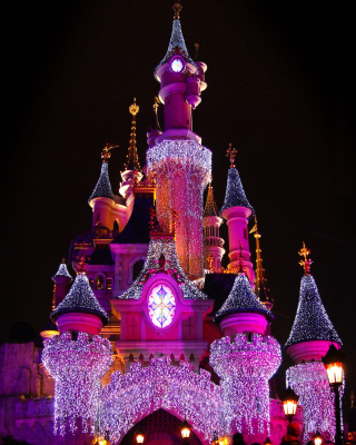 Kostenloses Disney Xmas Castle Wallpaper für iPhone 3G S