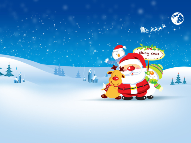 Das Merry Christmas Wallpaper 640x480