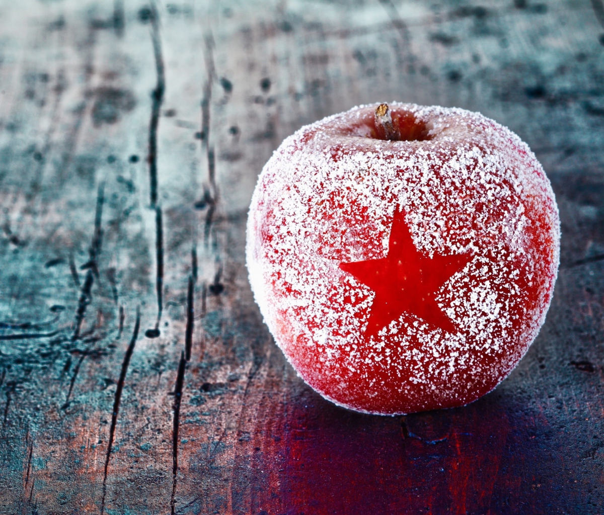 Das Christmas Star Frozen Apple Wallpaper 1200x1024