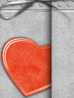Das Heart Decoration Wallpaper 240x320