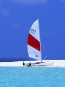 Sailing Boats On Exotic Beach screenshot #1 132x176