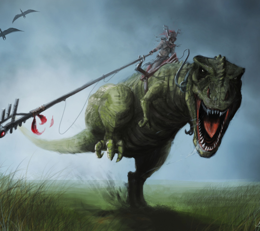 Angry Dinosaur wallpaper 1080x960