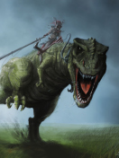 Sfondi Angry Dinosaur 132x176