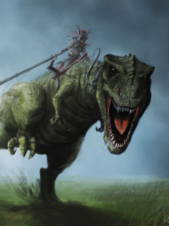 Das Angry Dinosaur Wallpaper 240x320