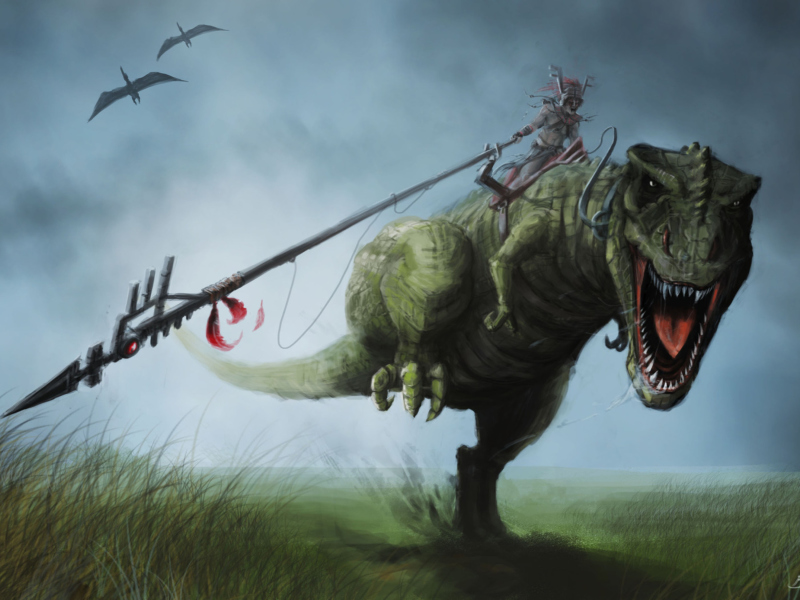 Angry Dinosaur wallpaper 800x600