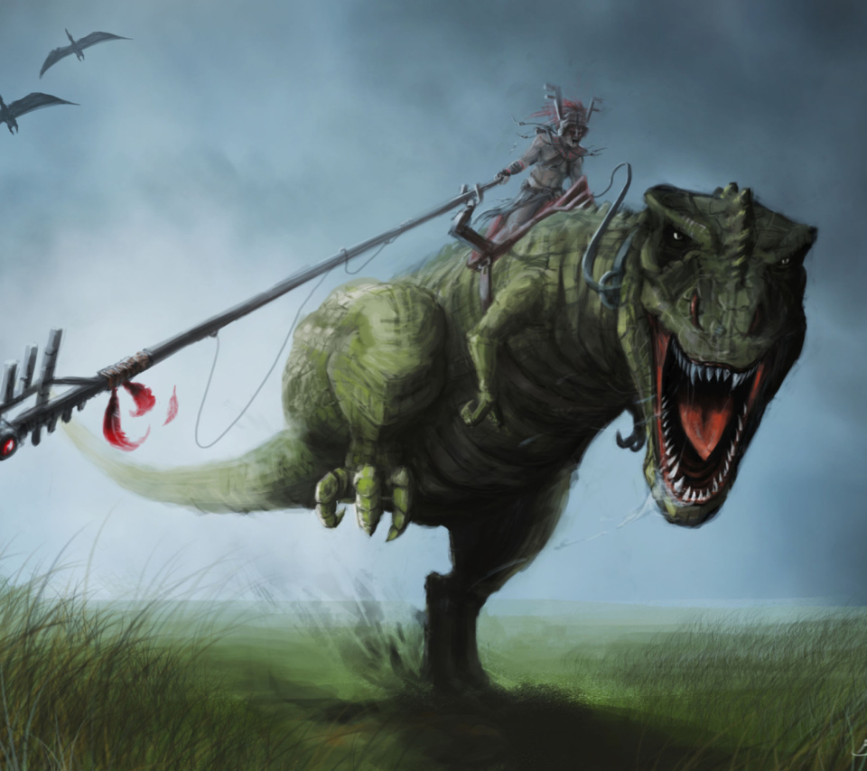 Angry Dinosaur wallpaper 960x854