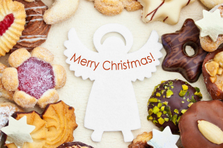 Merry Christmas Angel Background for Android, iPhone and iPad