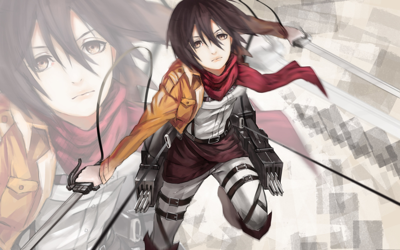 Fondo de pantalla Mikasa Ackerman - Shingeki no Kyojin 1280x800