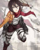 Mikasa Ackerman - Shingeki no Kyojin screenshot #1 128x160