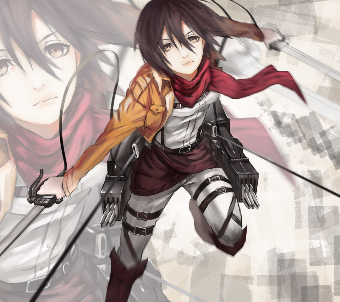 Fondo de pantalla Mikasa Ackerman - Shingeki no Kyojin 1440x1280