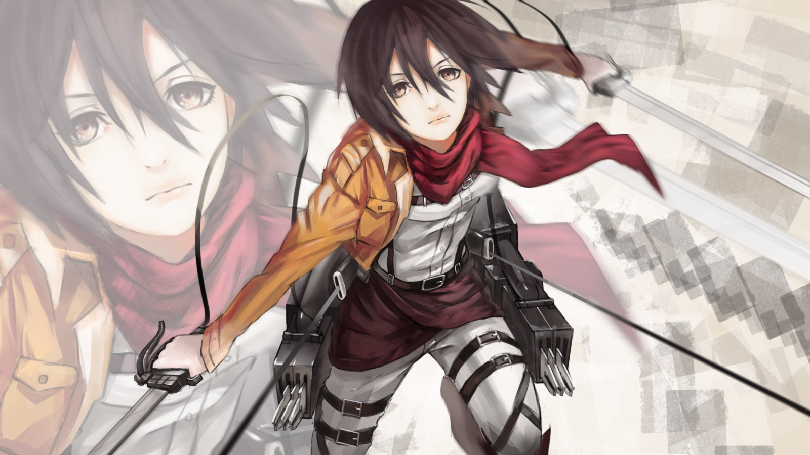 Screenshot №1 pro téma Mikasa Ackerman - Shingeki no Kyojin 1600x900