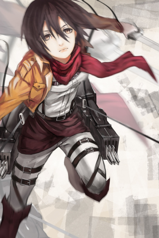 Screenshot №1 pro téma Mikasa Ackerman - Shingeki no Kyojin 320x480