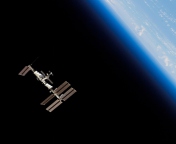 Das The ISS In Space Wallpaper 176x144