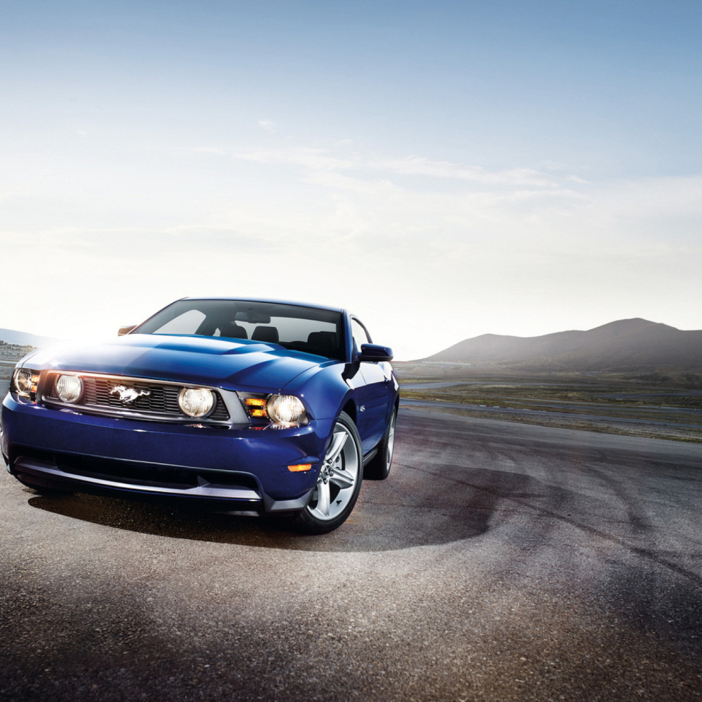 Fondo de pantalla Blue Ford Mustang 1024x1024