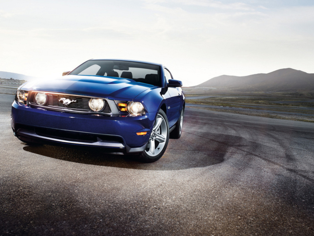 Das Blue Ford Mustang Wallpaper 1024x768