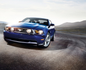 Обои Blue Ford Mustang 176x144
