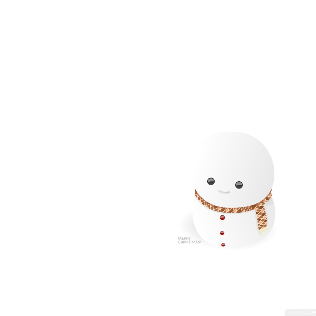 Little Snowman wallpaper 1024x1024