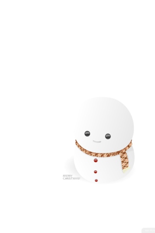 Little Snowman wallpaper 320x480