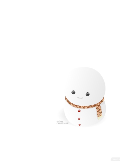 Das Little Snowman Wallpaper 480x640