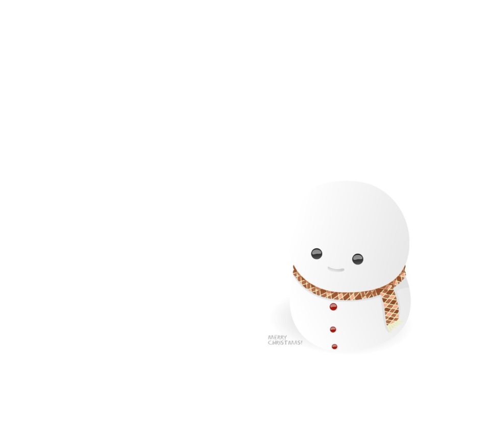 Das Little Snowman Wallpaper 960x854