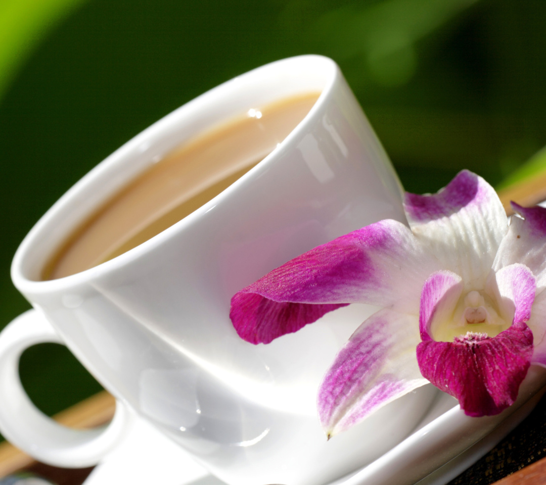 Orchid and Coffee wallpaper 1080x960